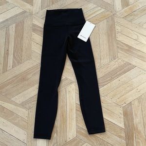 NWT Black Lululemon Align HR Pant 25” Size 0